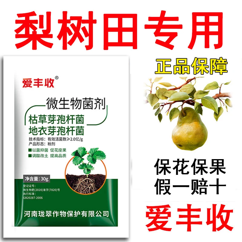 爱丰收梨树专用微生物菌剂梨树微生物肥料保花保果复绿微生物肥料