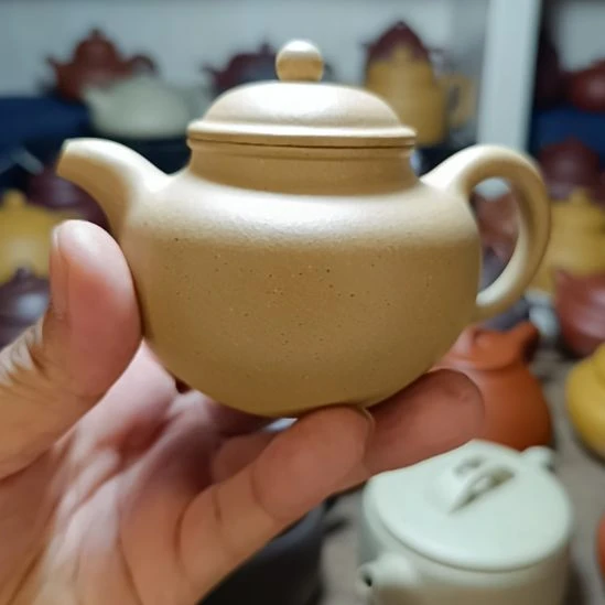 紫砂茶盘原矿本绿莲子260cc半手工