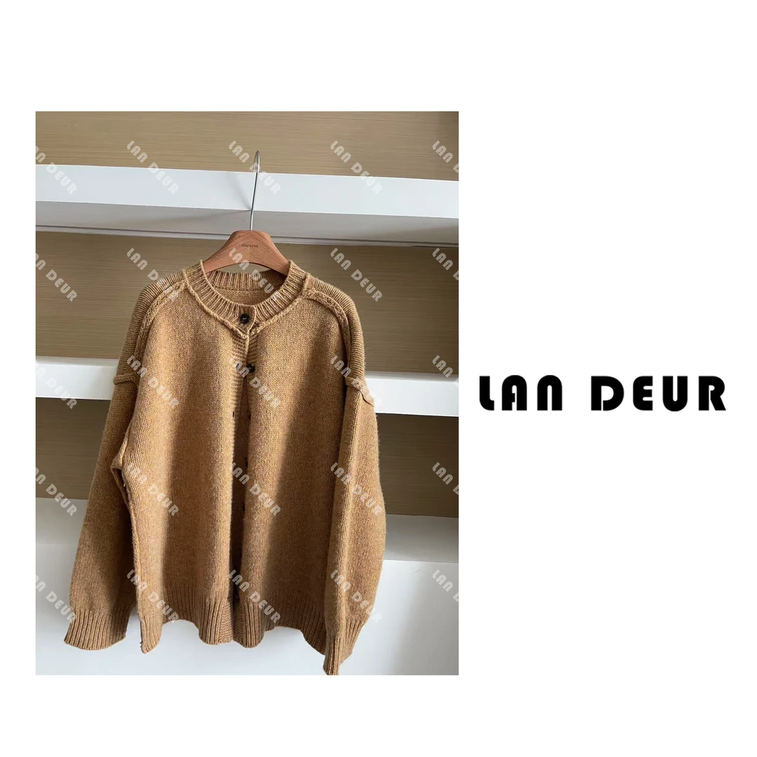 【南瓜吐丝】100%羊毛气质时尚休闲百搭针织开衫外套女上衣