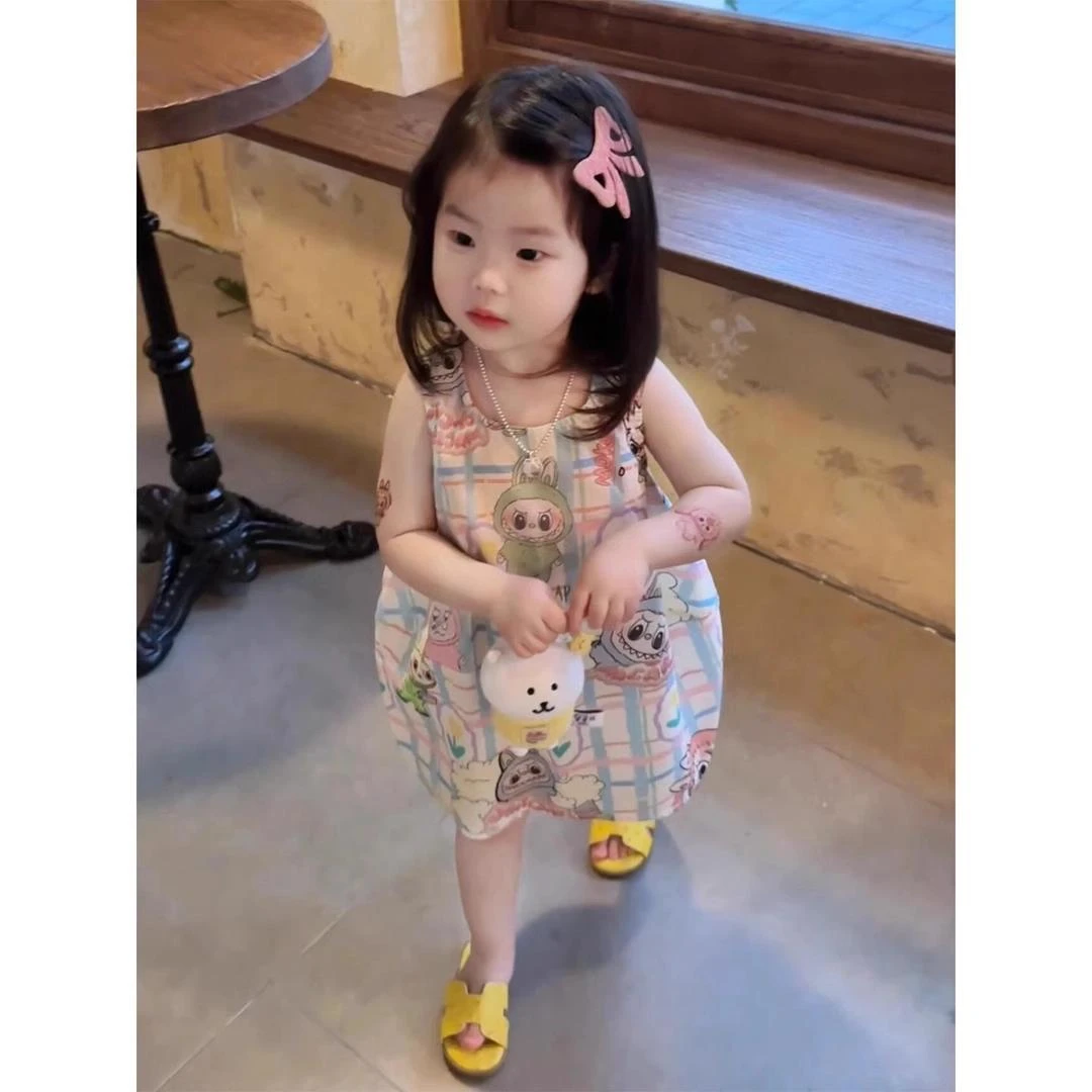 韩版童装女童拉布布连衣裙夏薄款儿童背心裙宝宝时髦巨好看公主裙