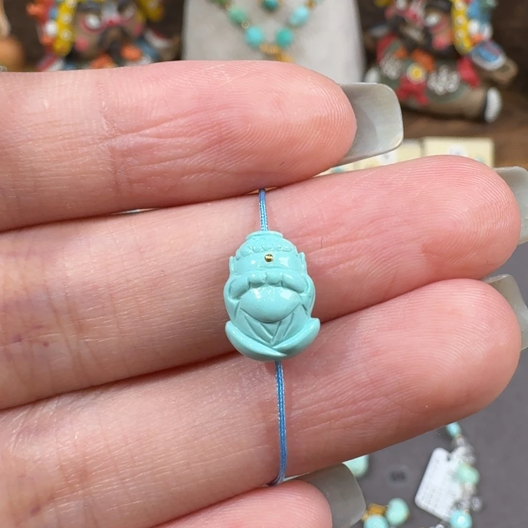 绿松石未镶嵌珠宝半成品勿看佛配饰