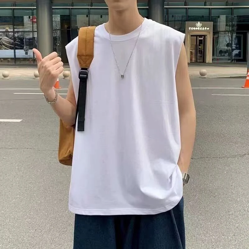 【奥莱折扣】休闲背心新款吊带T恤红马甲老头衫无夏季无袖打底坎肩