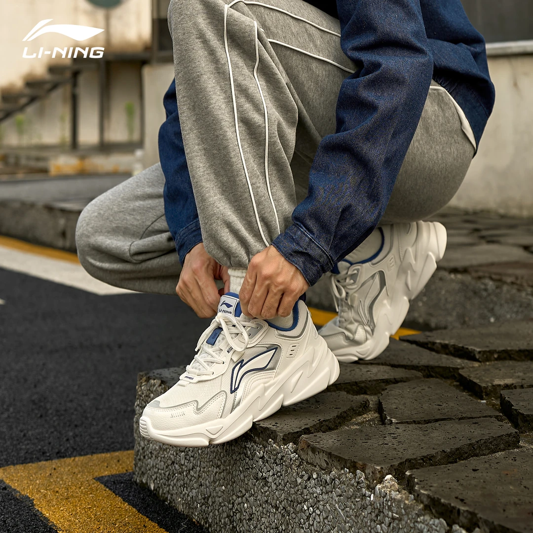 李宁男鞋云海2025新款正品透气轻便休闲鞋老爹鞋子男款男士运动鞋