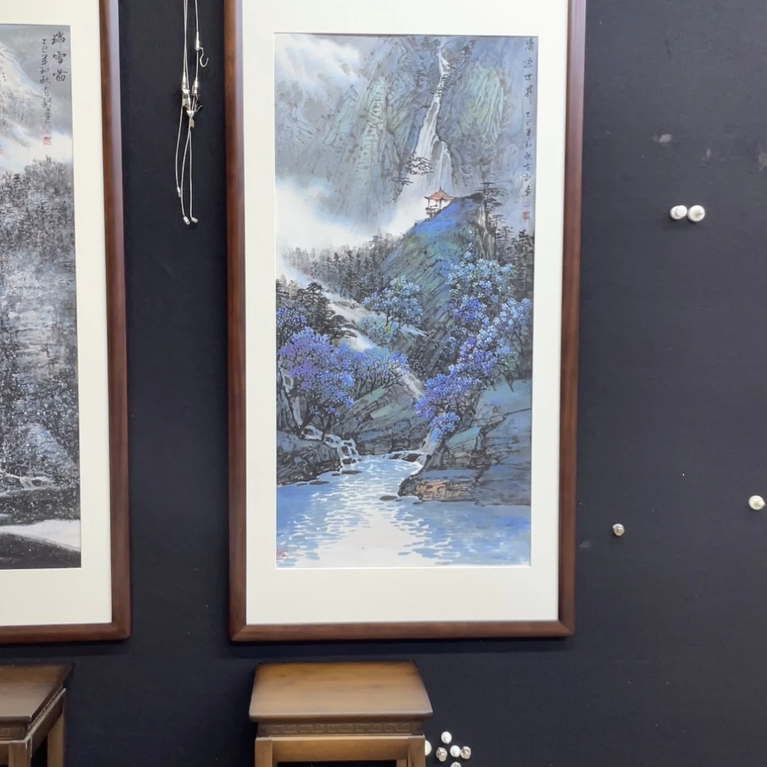 国画手绘国画原创山水，画心