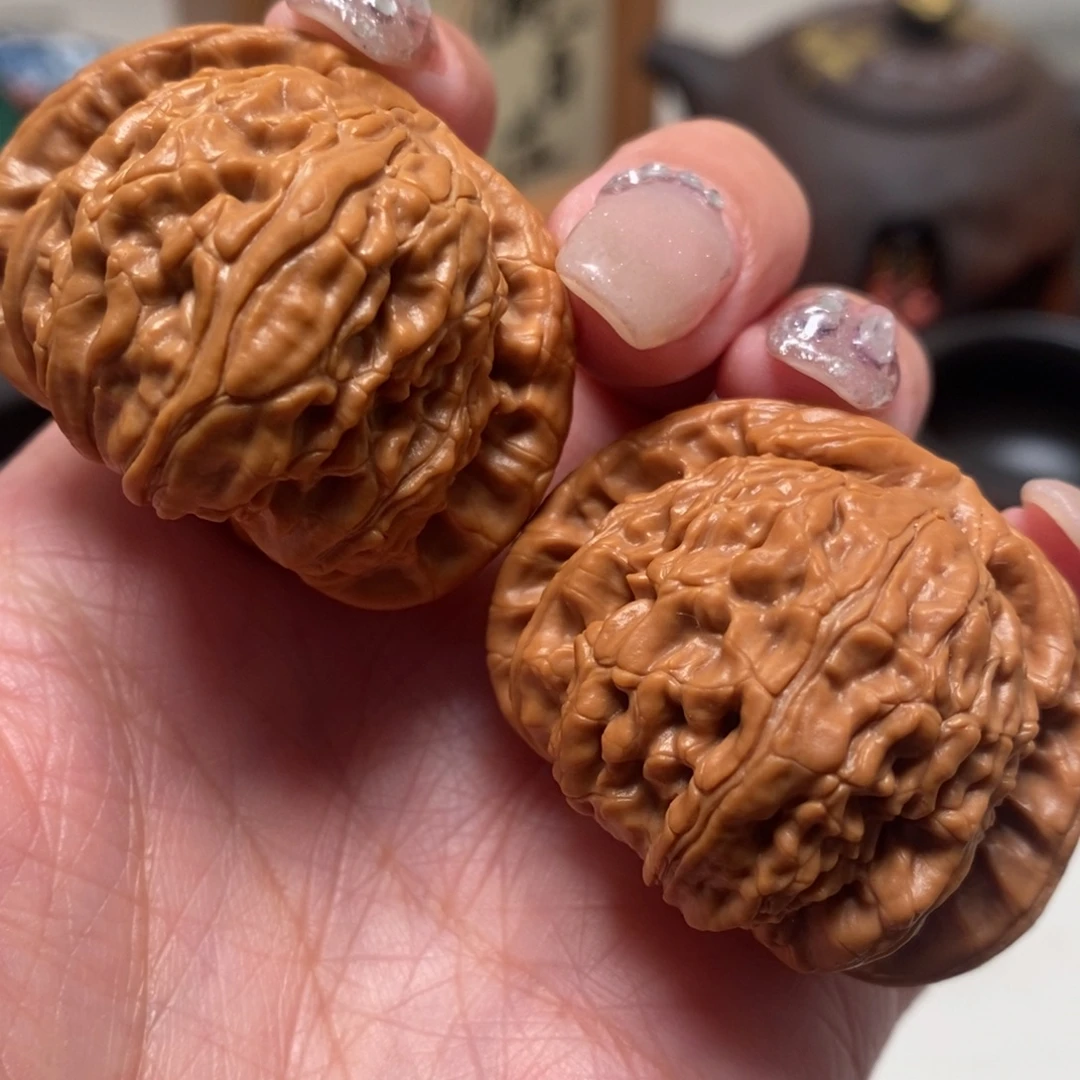 把件文玩核桃40尺寸全品白狮子