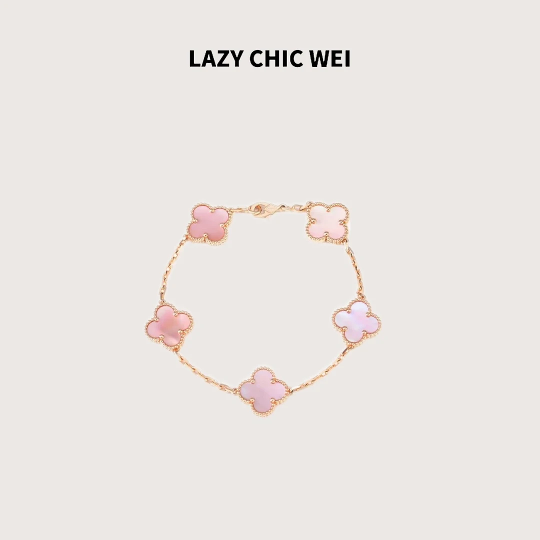 铜合金贝壳手链 LAZY CHIC WEI 铜合金粉贝五花手链 WY0386