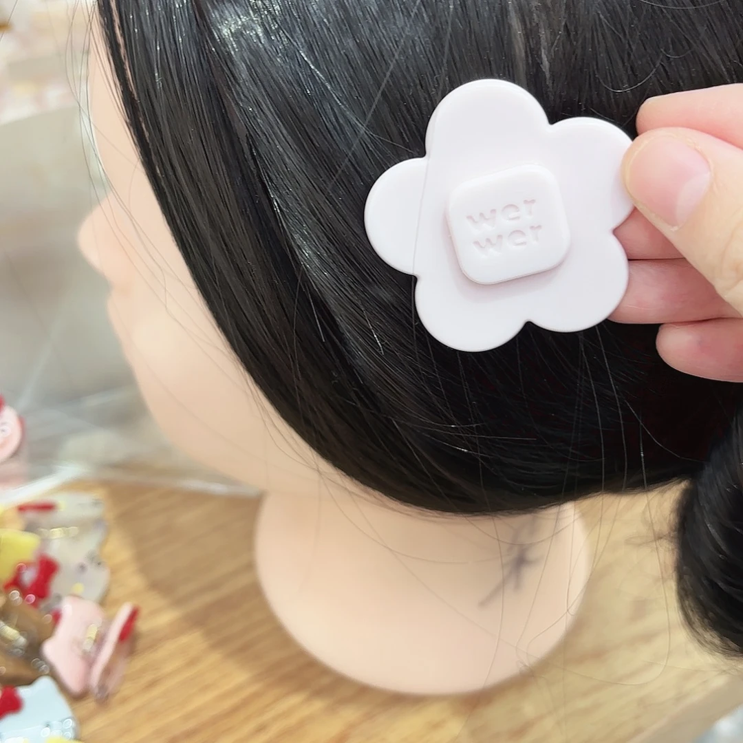 皮质铁合金中号花朵粉色