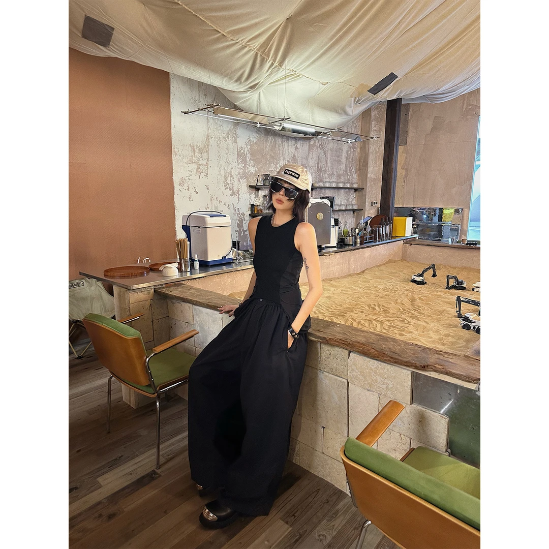 嘉仪【贝克街】拼接口袋背心