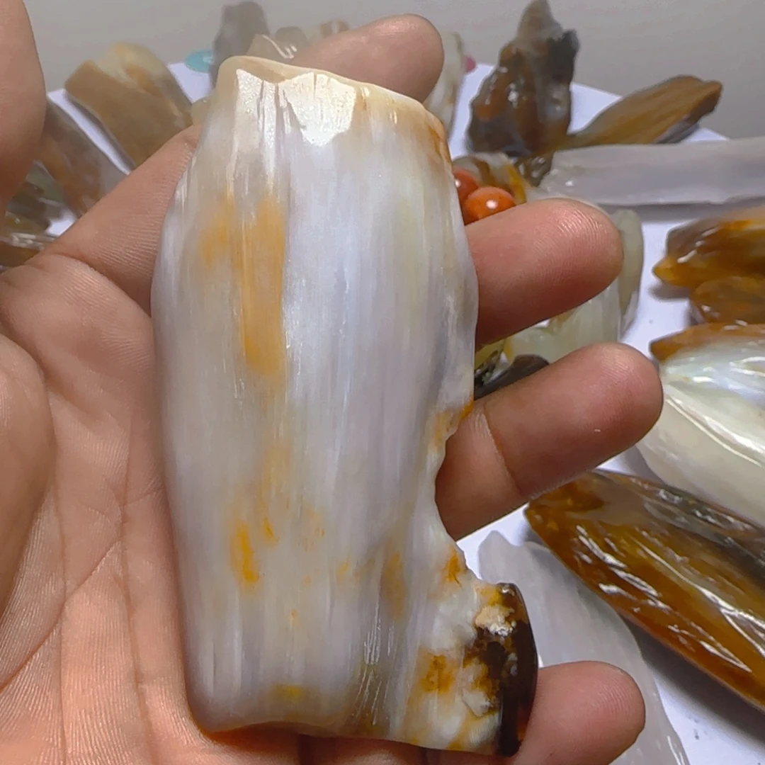 硅化玉未镶嵌手把