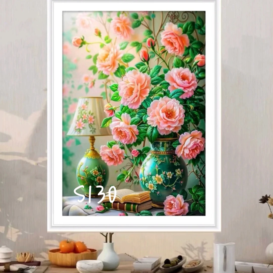 【S十字绣套件】花瓶60*80大格四股线绣36色