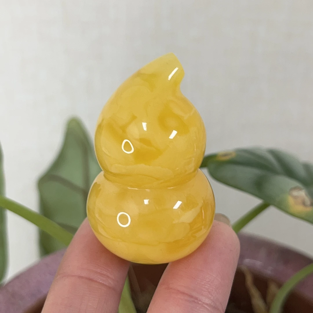 天然原矿无优化无烤色无补胶无煮蜜无辐照蜜蜡葫芦吊坠（1229）