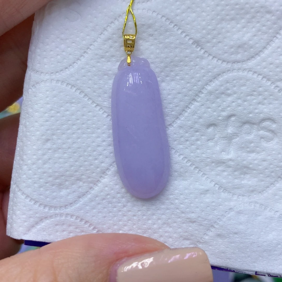 颈饰18K金镶嵌翡翠