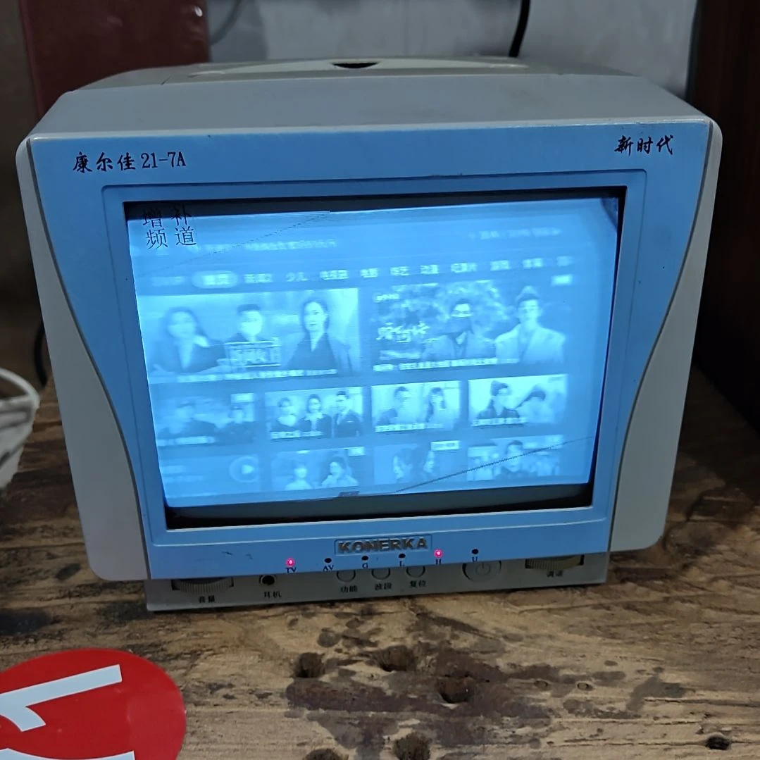 百***胜有机玻璃复古怀旧5寸黑白小电视送转换器