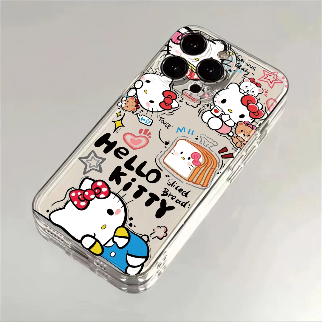 面包KT猫适用iPhone16小米15华为苹果14promax手机壳12太空壳创意