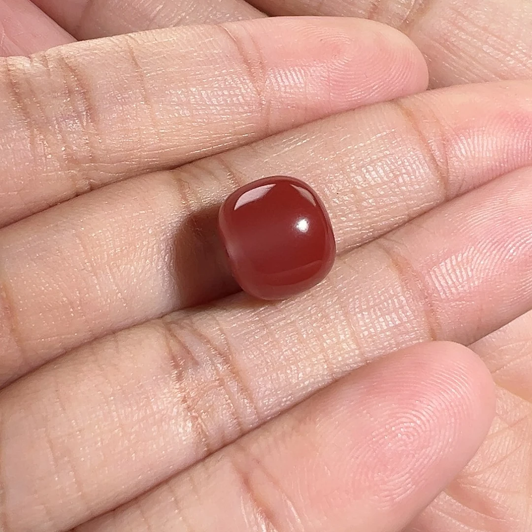 南红玛瑙珠宝奇石未镶嵌玫瑰红老型10.6m m