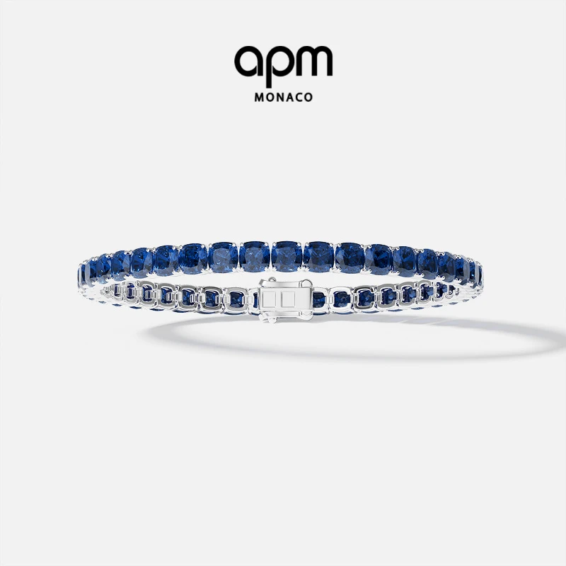 APM Monaco 湖蓝色方形手链饰品手饰首饰送礼物女生手链明星同款