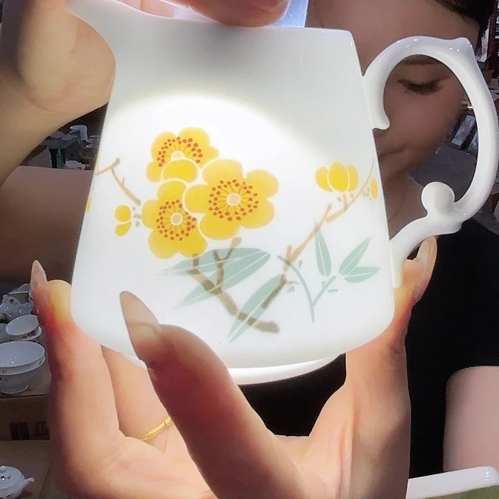 摆件景德镇高温陶瓷公道杯