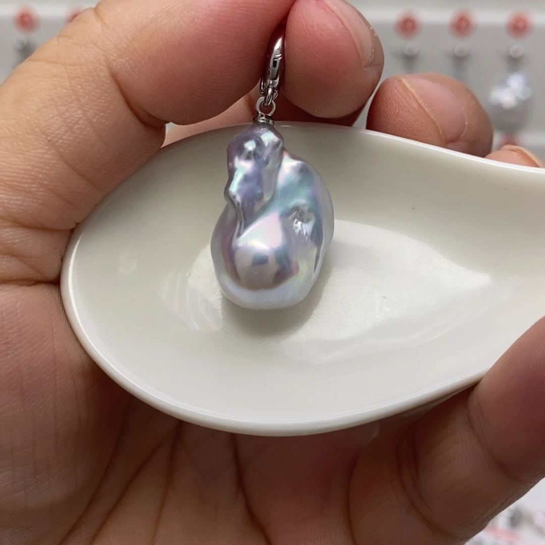 蒙***甜未镶嵌其它淡水珍珠