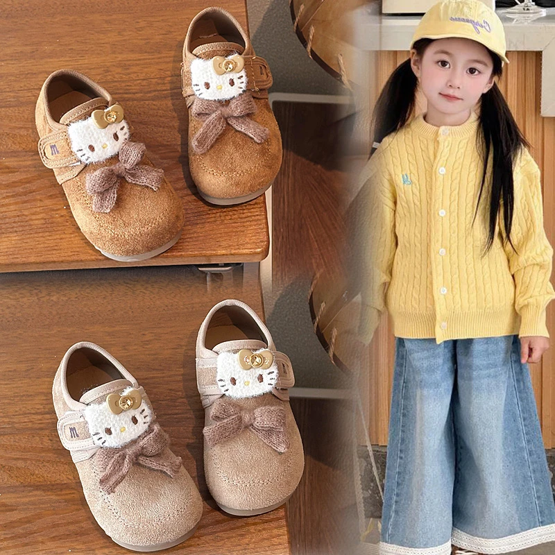女童皮鞋勃肯鞋2025春秋季新款儿童软底防滑KT猫单鞋公主鞋可爱潮