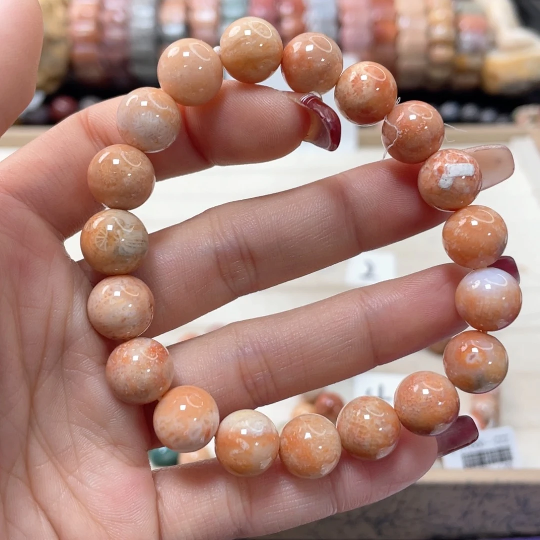 硅化珊瑚（珊瑚玉）手链未镶嵌晴*767