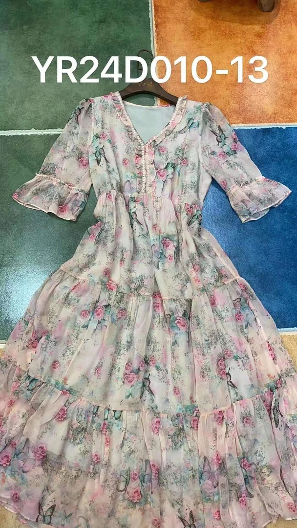 【2024-林姐真丝】重磅100桑蚕丝连衣裙YR24D010-13