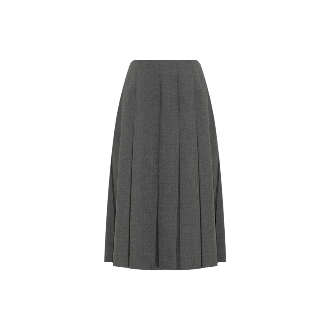 【十一专属】超细初剪羊毛中长款百褶裙纯欲慵懒风53K022790