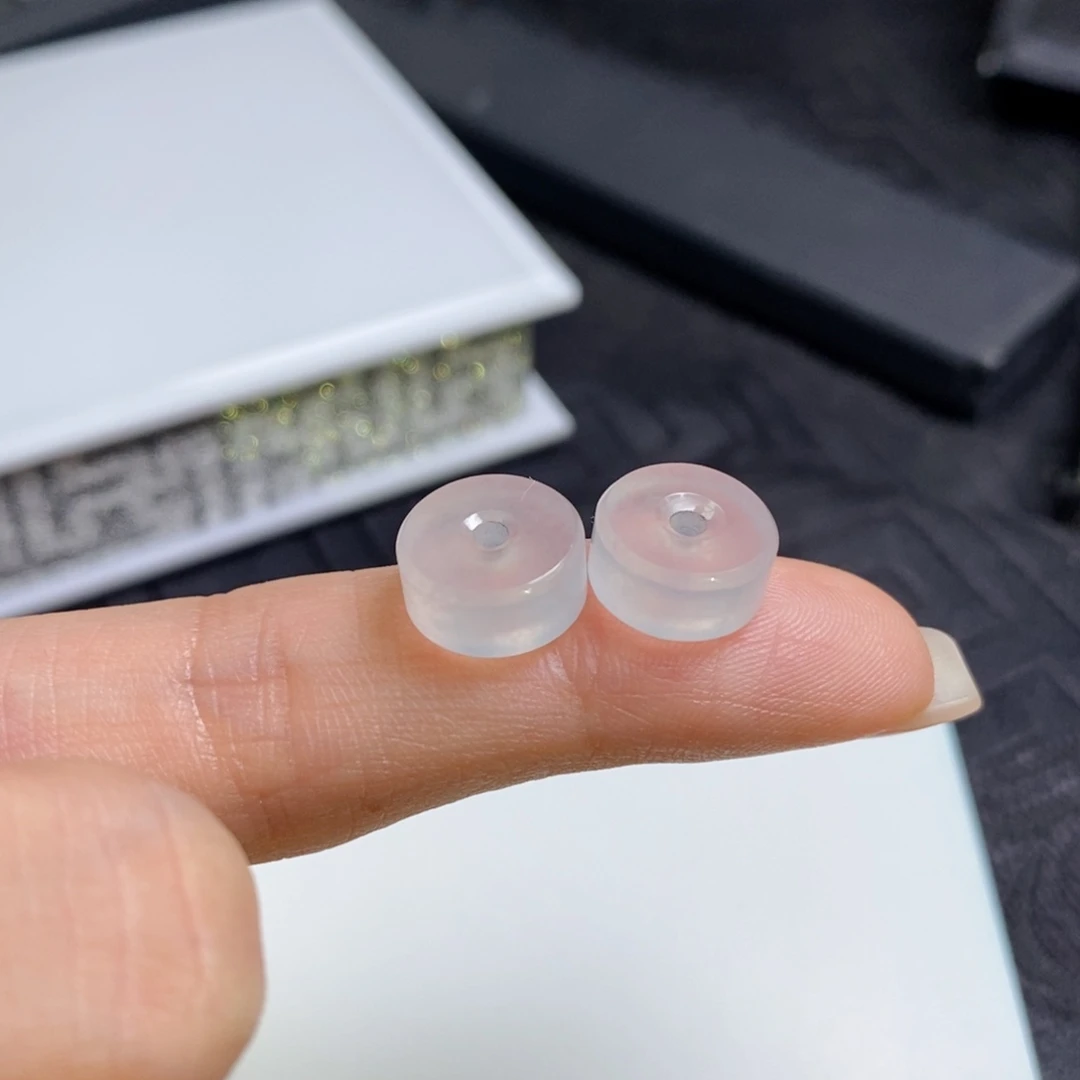 翡翠未镶嵌耳饰高冰小路路通