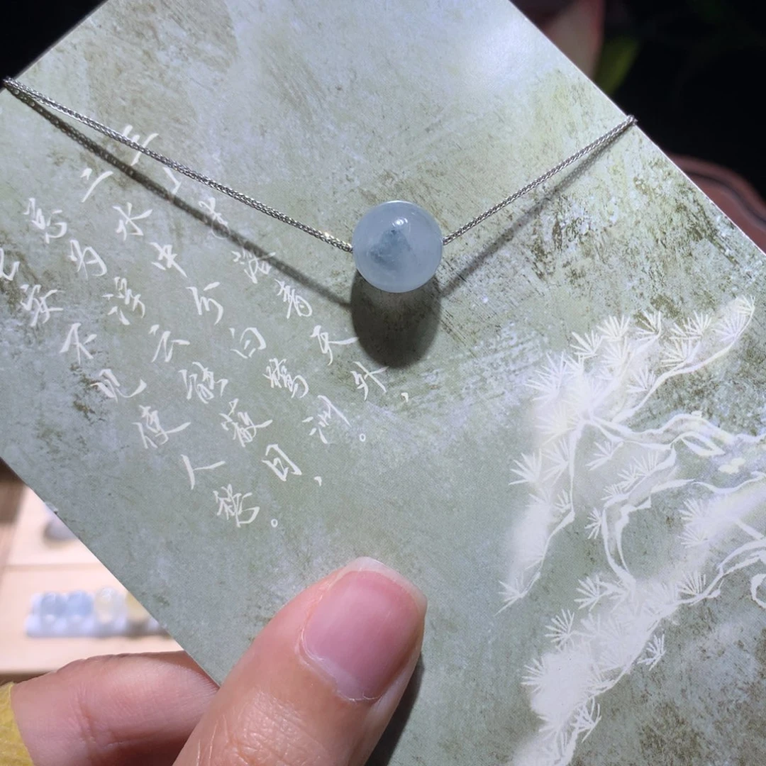 散珠翡翠特价冰飘蓝花卡12