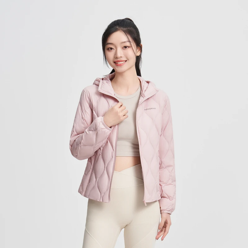 【谷爱凌同款】春季新款女短款轻薄90鹅绒连帽羽绒服轻薄款羽绒服女