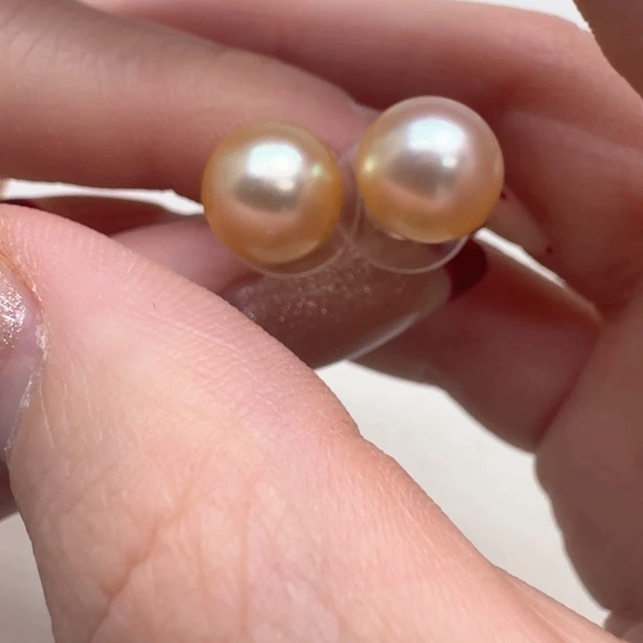 海水珍珠耳饰18K金镶嵌