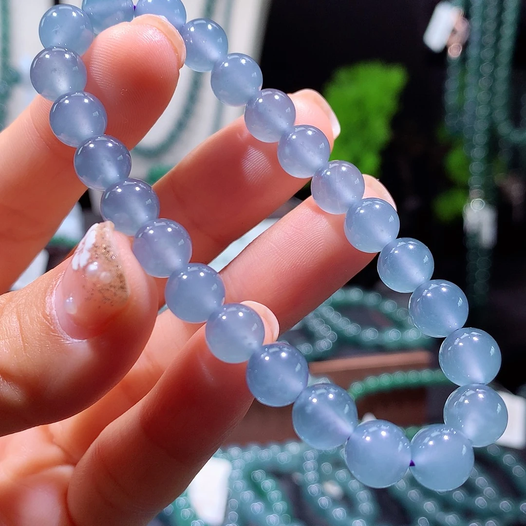 翡翠未镶嵌手链天然a货翡翠手串8mm