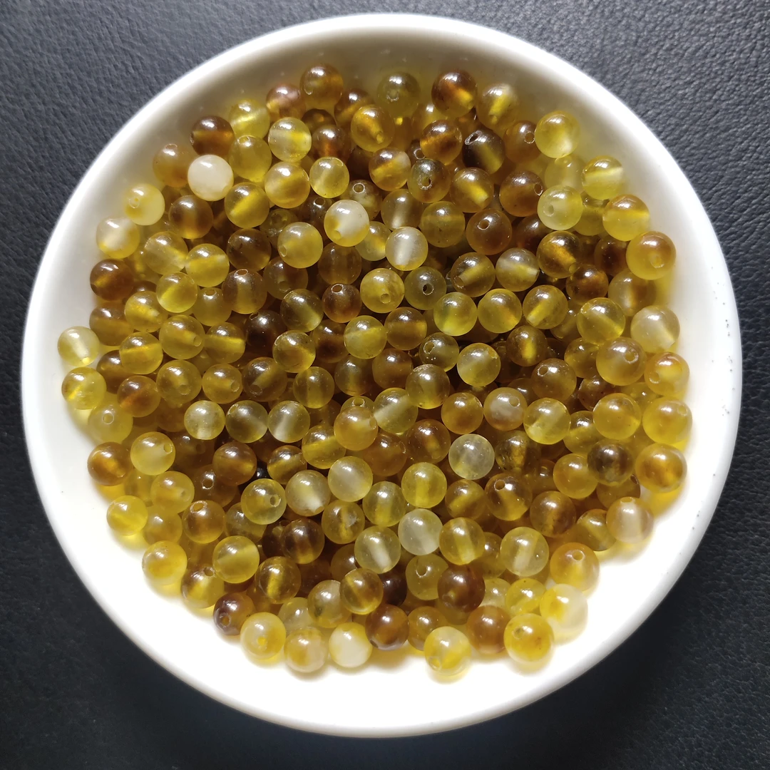 【散珠批发】w2976金丝雀碧玺4mm*100颗