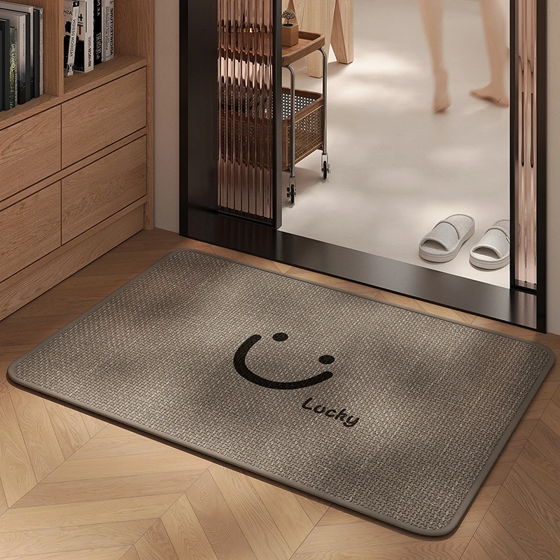 亚麻编织浴室吸水防滑垫洗手间门口脚垫厕所耐脏卫生间地垫地毯