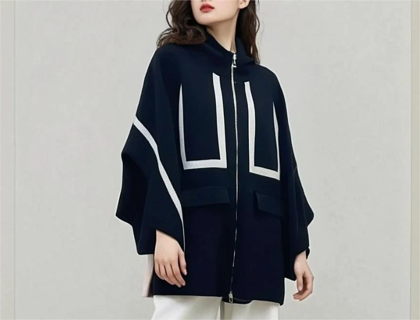 LIJIALI/莉佳丽-2025秋装新款时尚宽松气质毛织外套