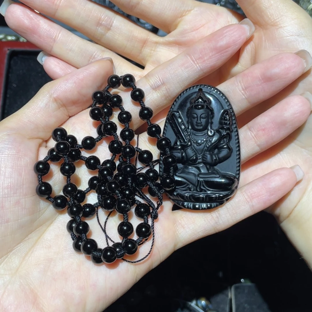 【闪购商品】未镶嵌黑曜岩套链阿*