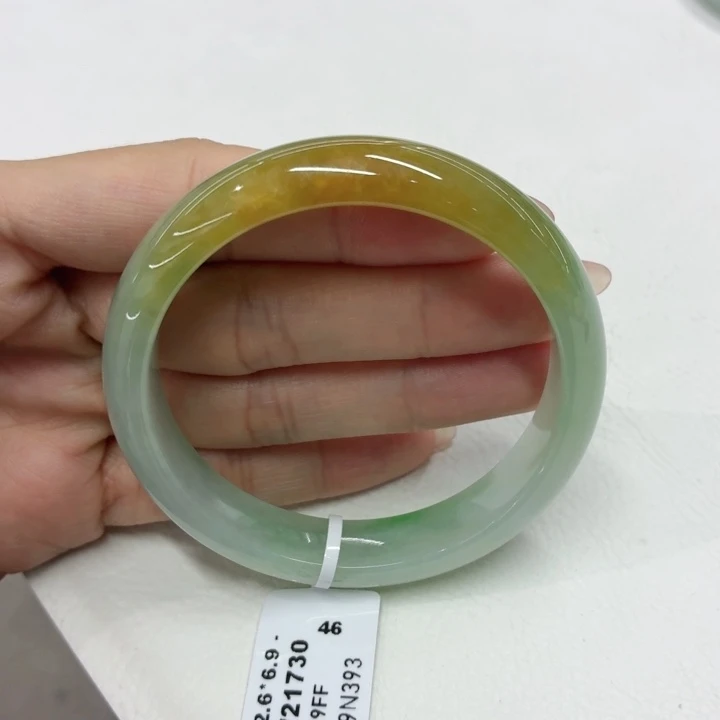翡翠未镶嵌手镯缅甸翡翠手镯54.8
