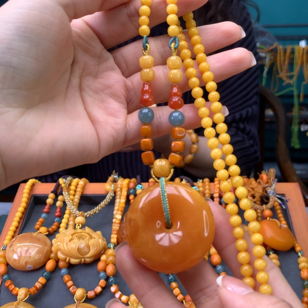 蜜蜡未镶嵌颈饰天然