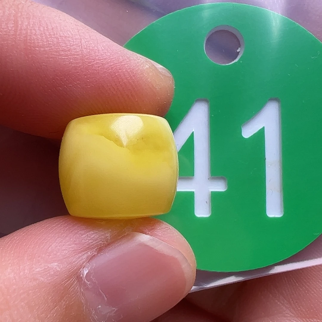 未镶嵌蜜蜡裸石花粉12.7m m