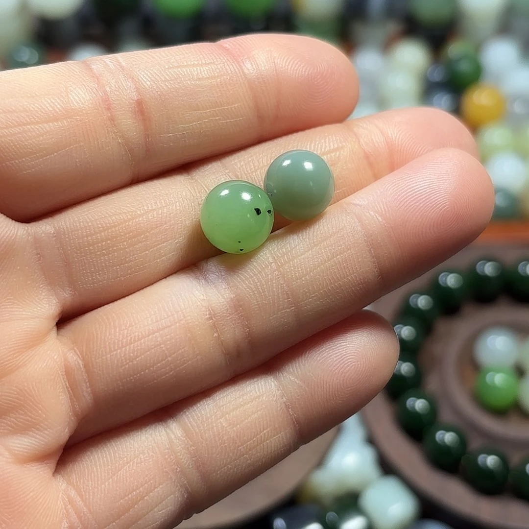 和田玉珠子未镶嵌海*