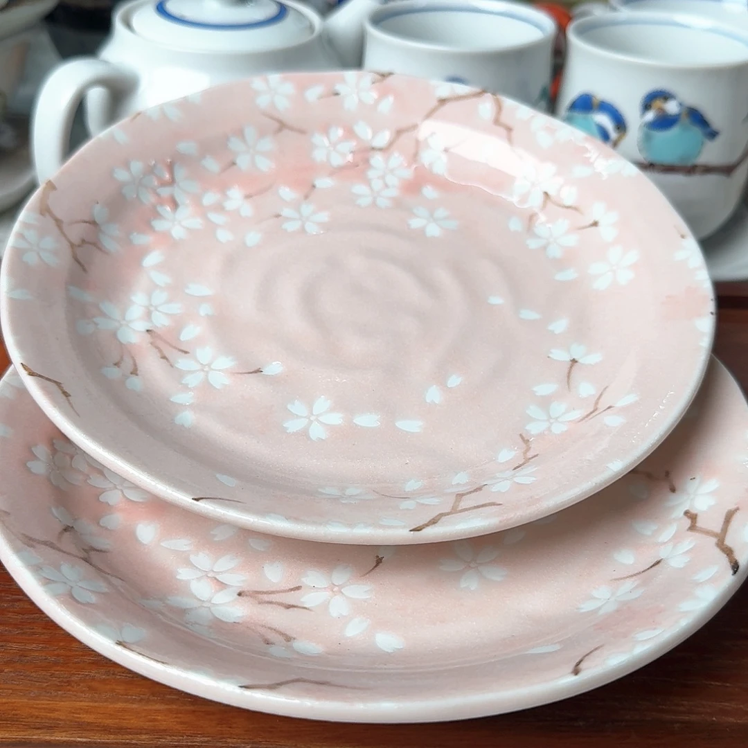 瓷片2只19厘米平盘，全新