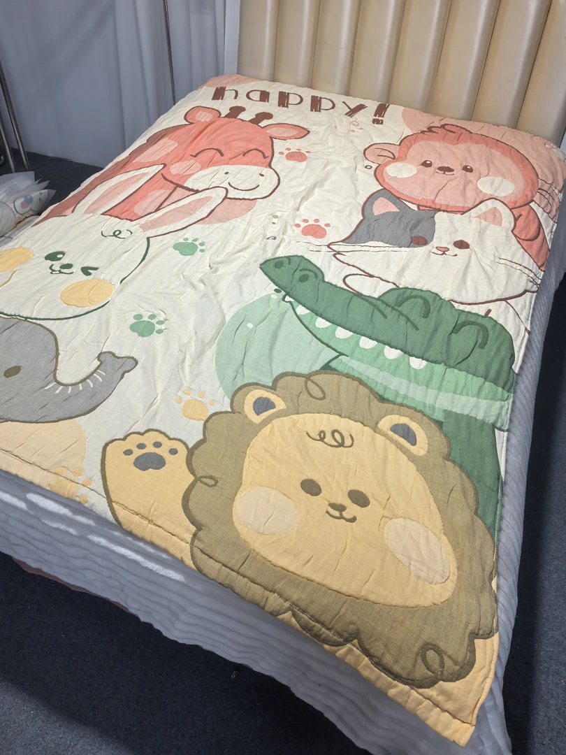 小华约150*200粉色小猴子款棉壳大豆被发1