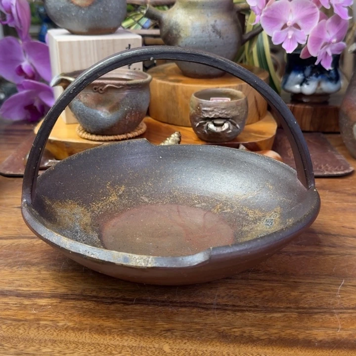 初代原田陶月备前烧提梁钵福利一口价