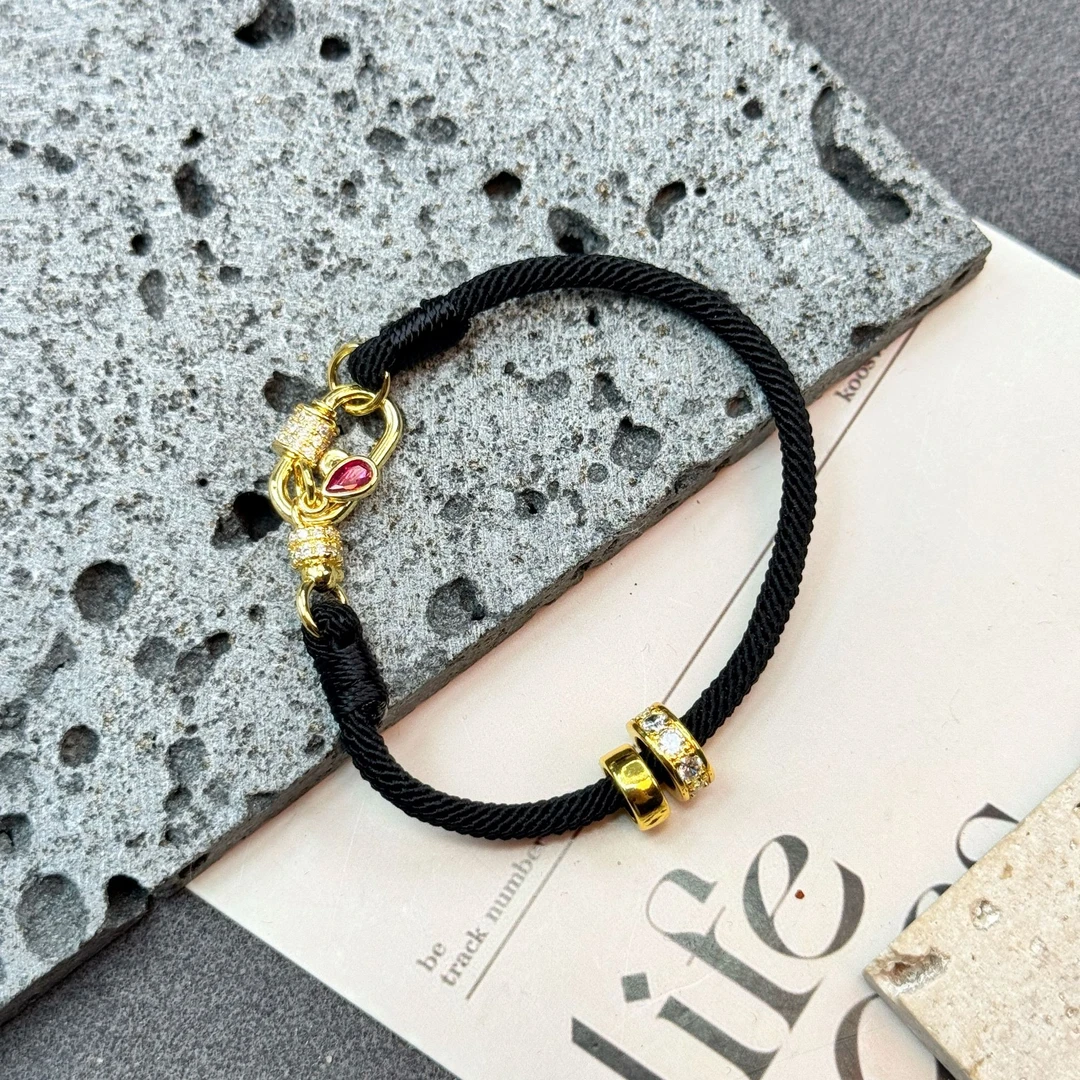 合金手链 16863镶嵌回形扣手链女新