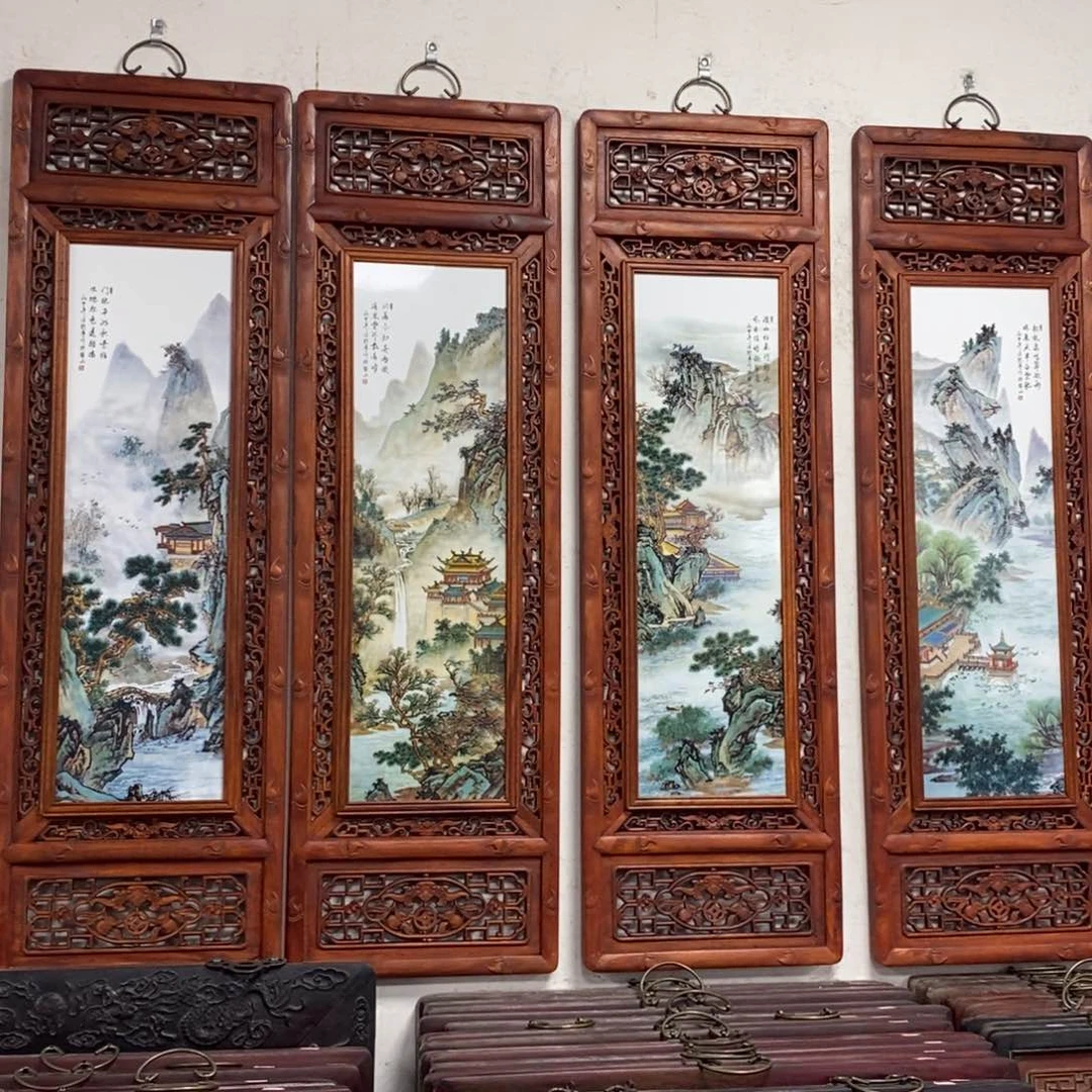 瓷片1.2*36*4景德镇瓷板画柴窑烧制