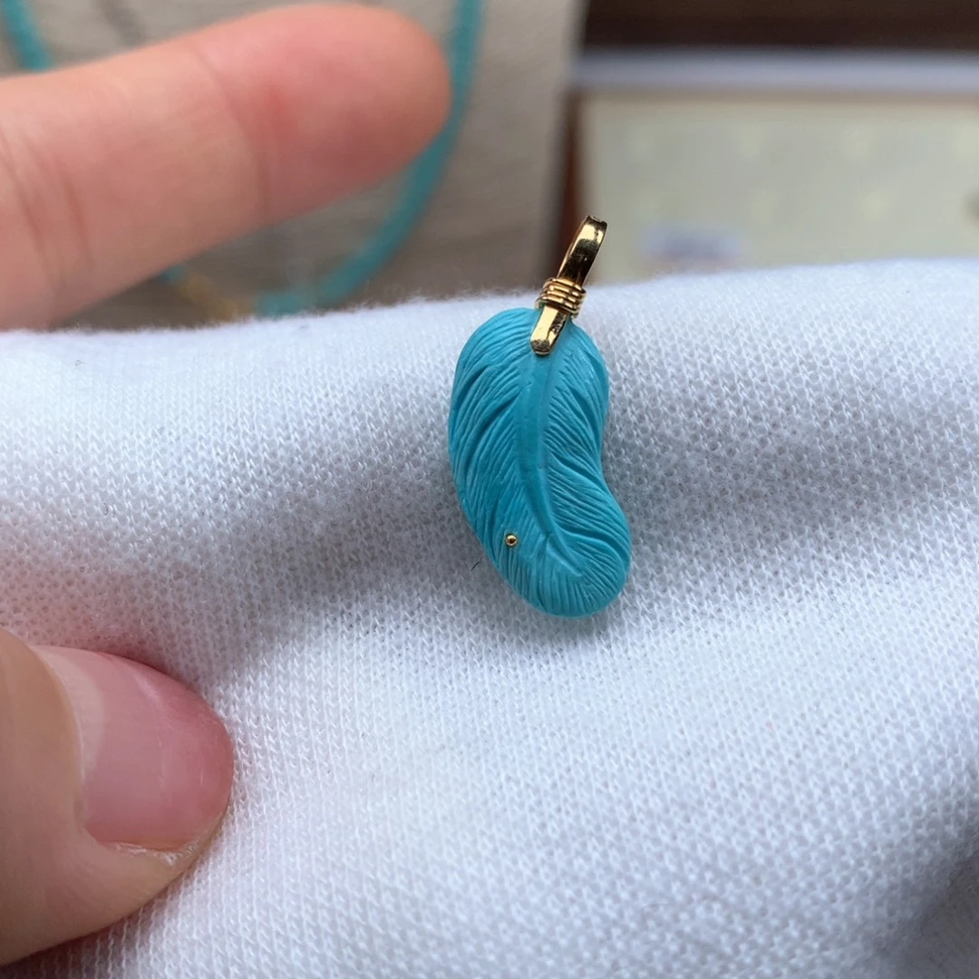 绿松石18K金镶嵌绿松石