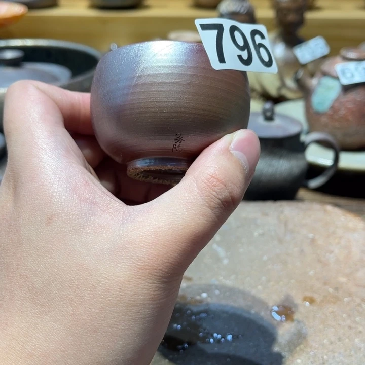 手工制作柴烧茶杯796