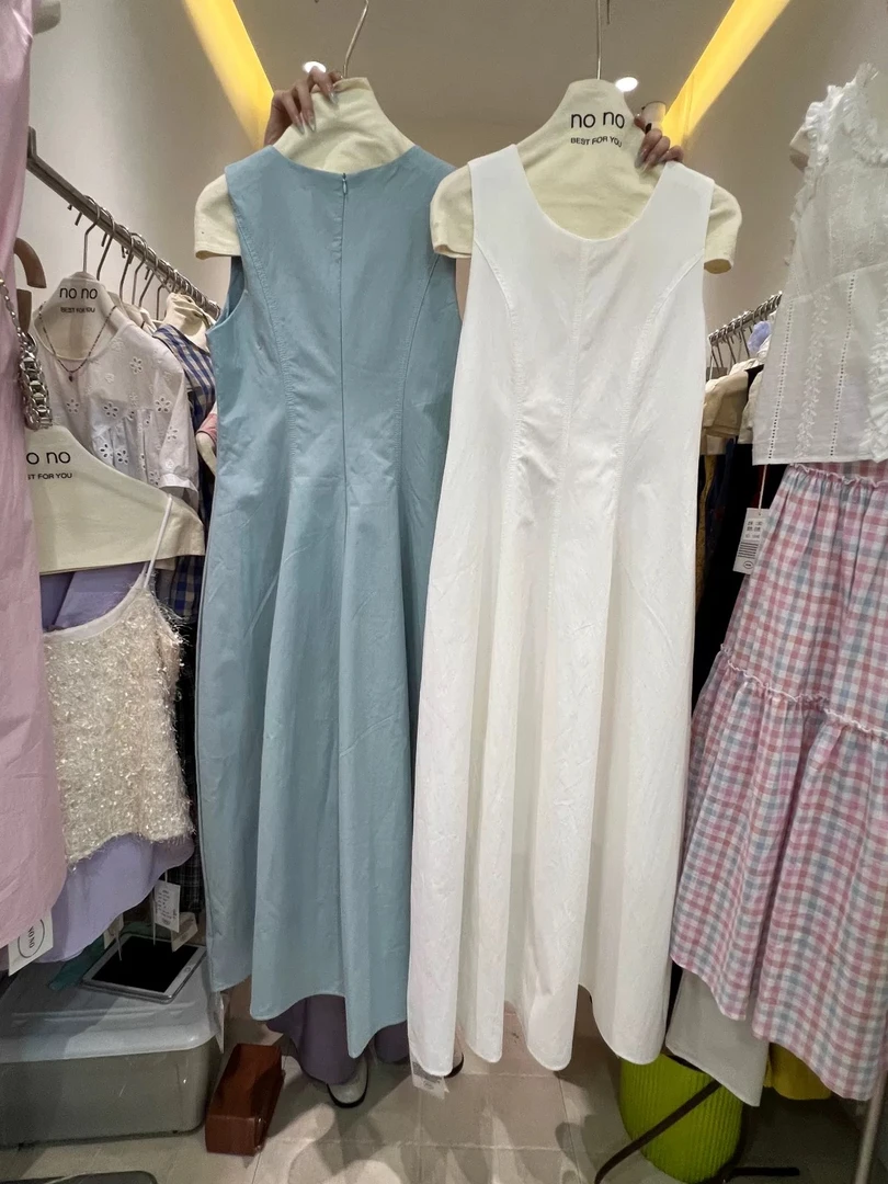 【可可家】抗皱无袖连衣裙2612