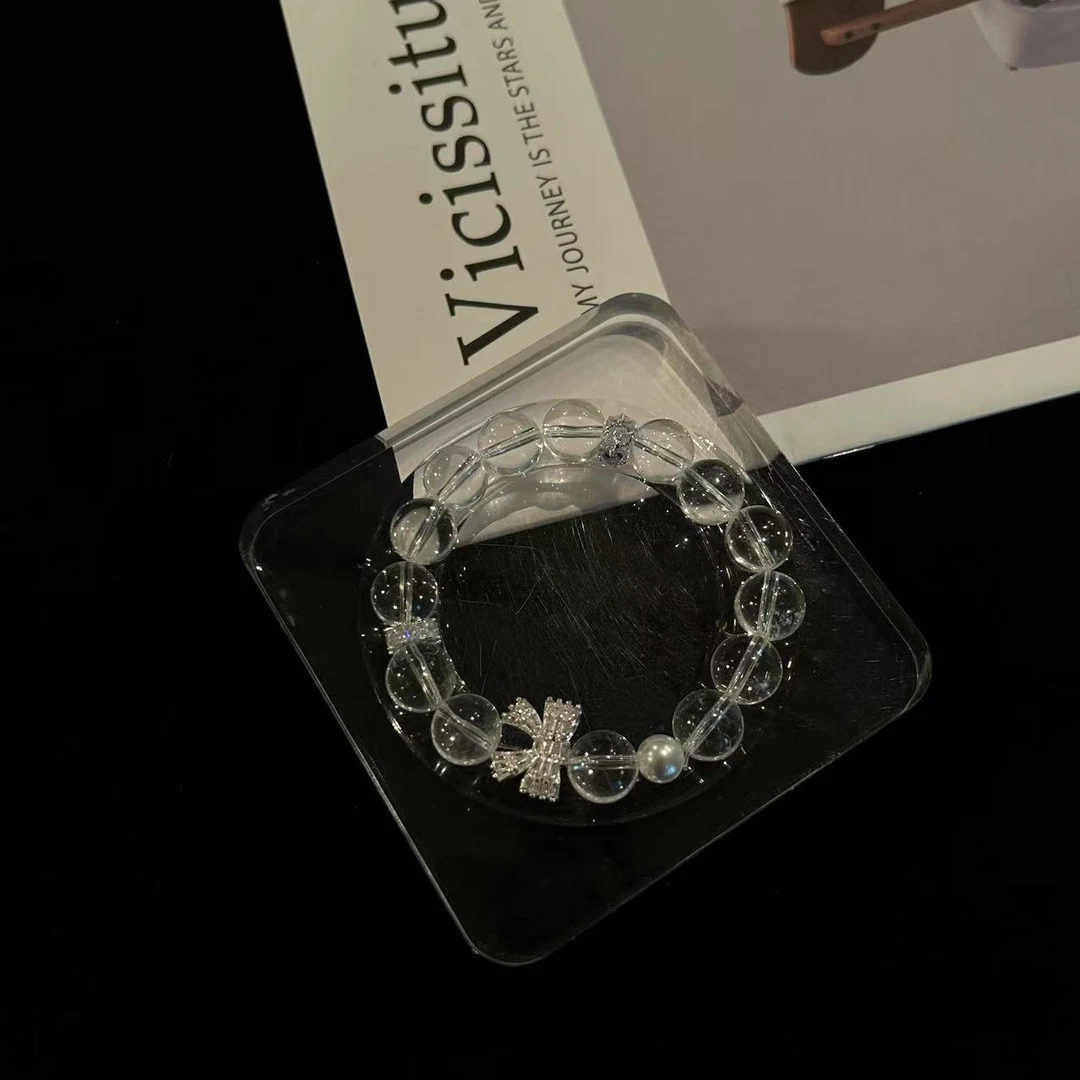 YIMI 天然水晶12mm白水晶手链x1976