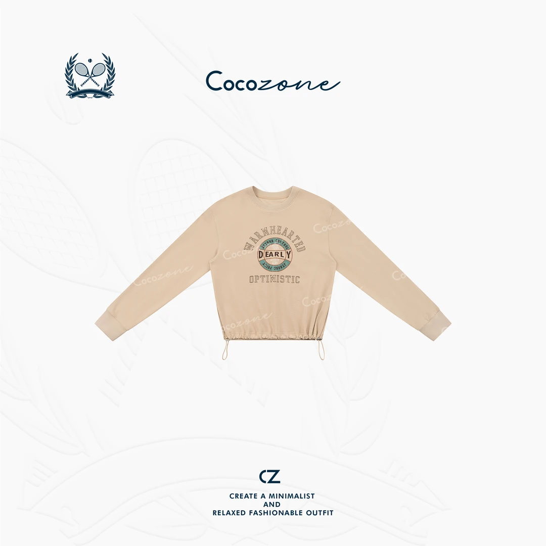 COCO ZONE 刘一一【100棉】简约小版型日常出街修身卫衣CD2A1504