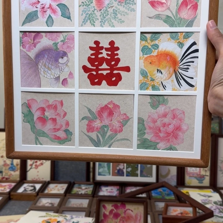 蔖***尔有机玻璃百花喜➕芙蓉